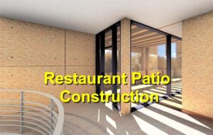 Restaurant patio construction